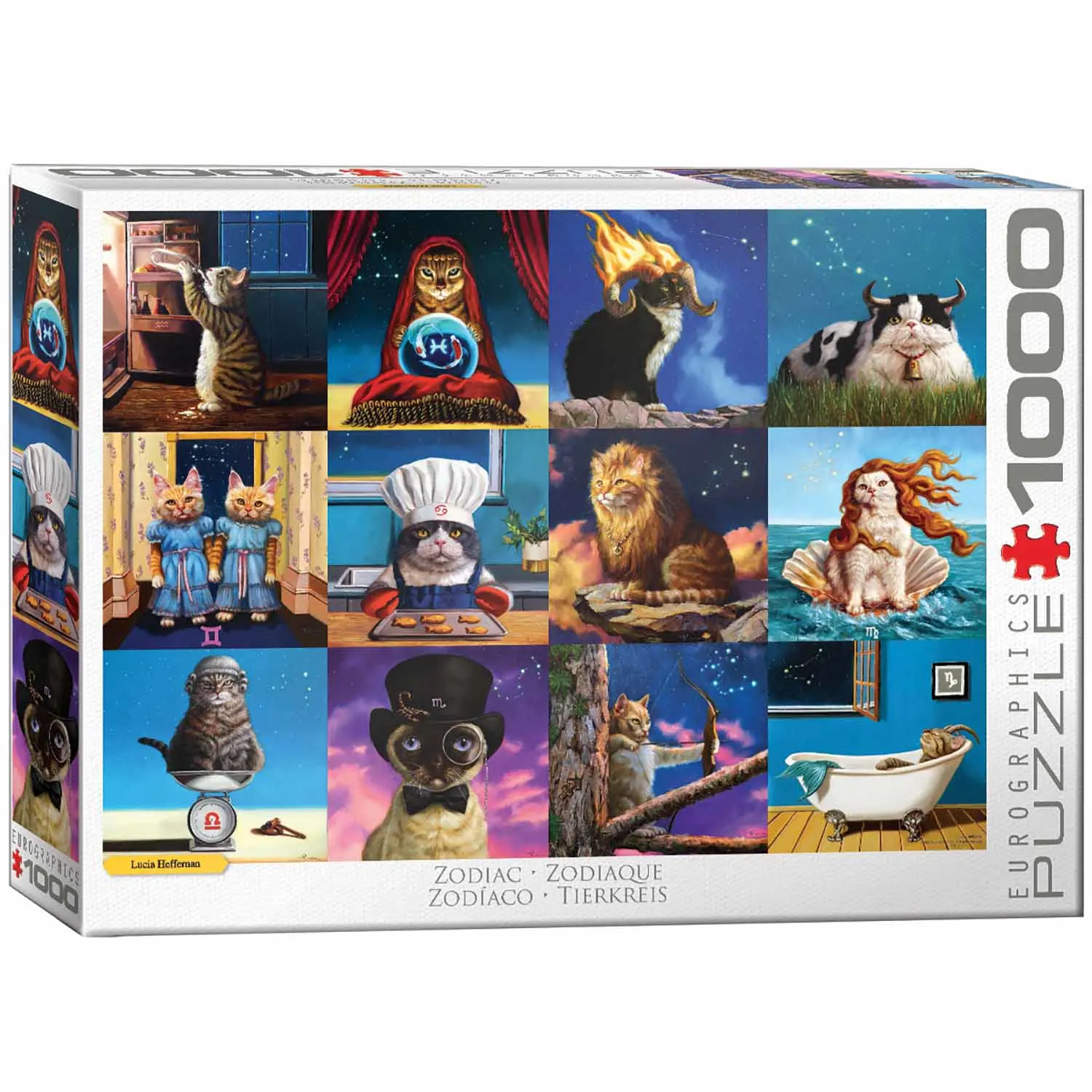 猫千代　0209 Zodiac Cats - 1000 Piece Jigsaw Puzzle by Eurographics