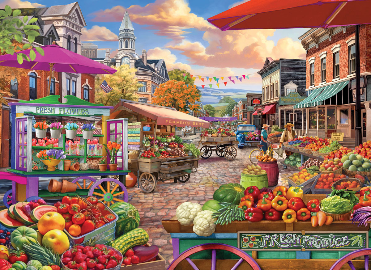 Main Street Market Food and Drink Jigsaw Puzzle