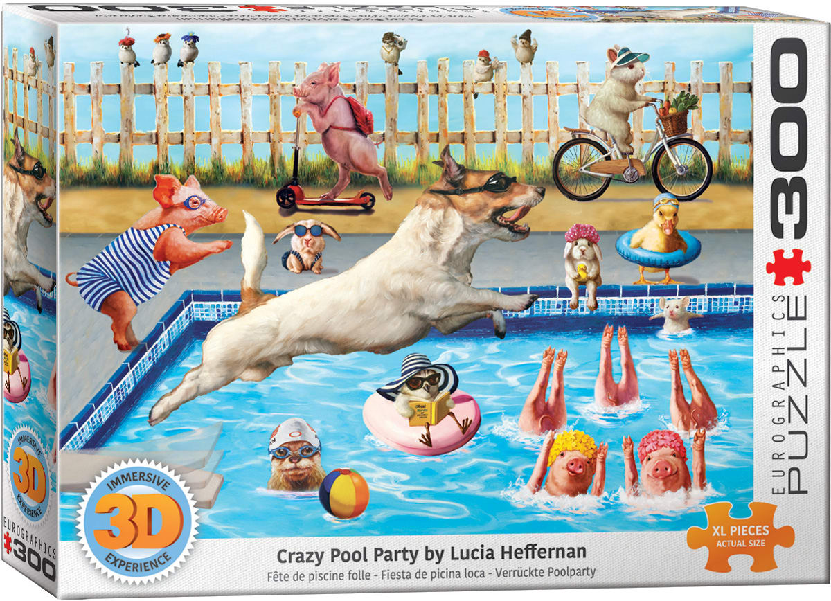 Crazy Pool Day 3D Lenticular Animals