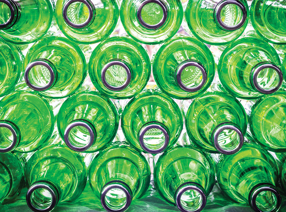 Green Bottles Collage Jigsaw Puzzle