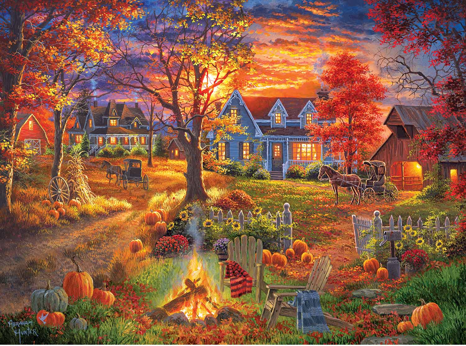 Autumn Village - Scratch and Dent Countryside Jigsaw Puzzle