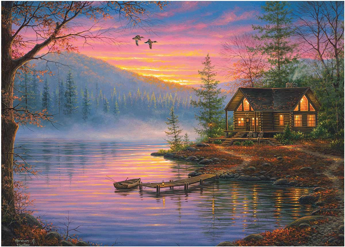 Cabin Scene Lakes & Rivers Jigsaw Puzzle