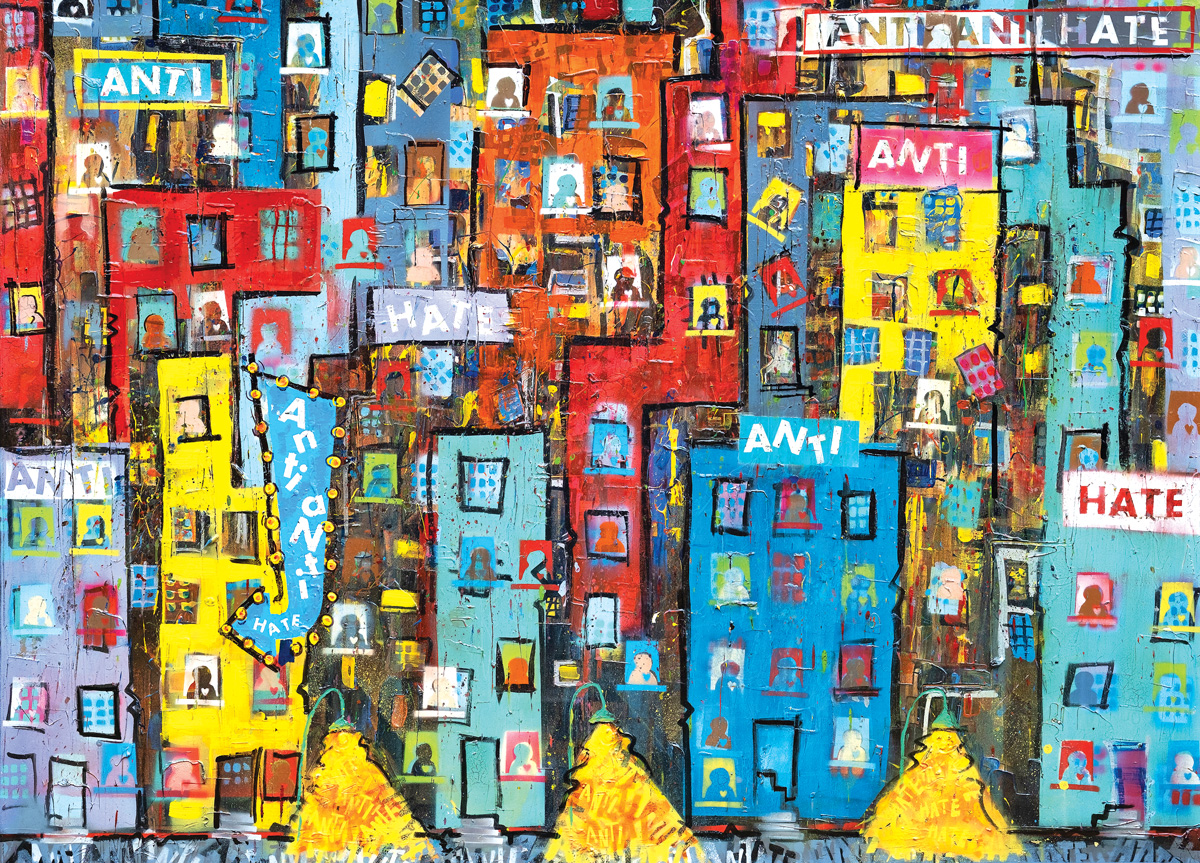 Anti-Hate City Puzzle Jigsaw Puzzle