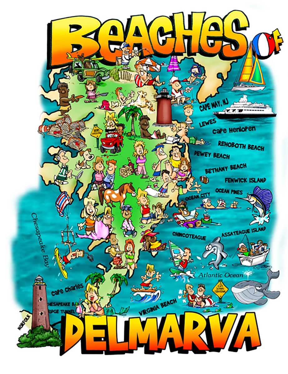 Beaches of Delmarva Maps & Geography Jigsaw Puzzle
