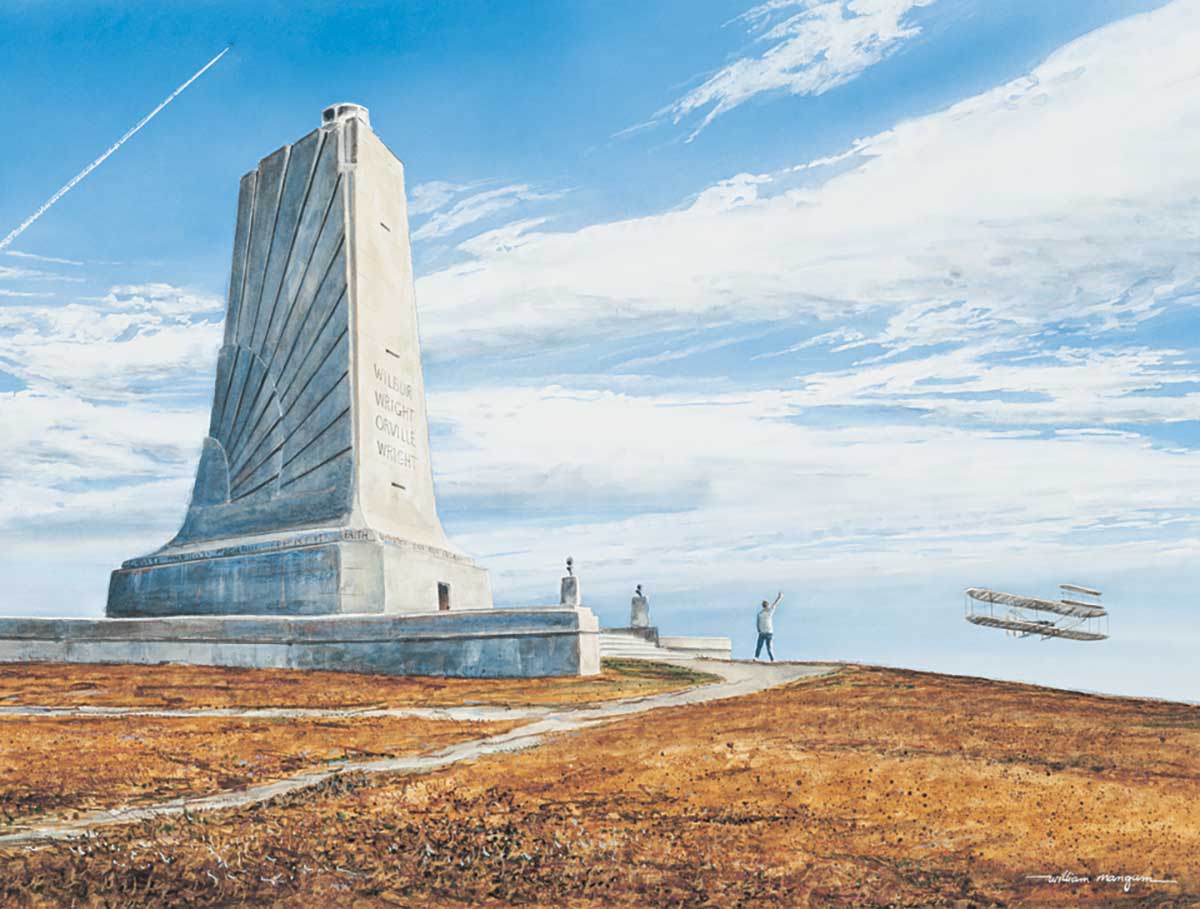 First Flight Wright Brothers Memorial Landmarks & Monuments Jigsaw Puzzle