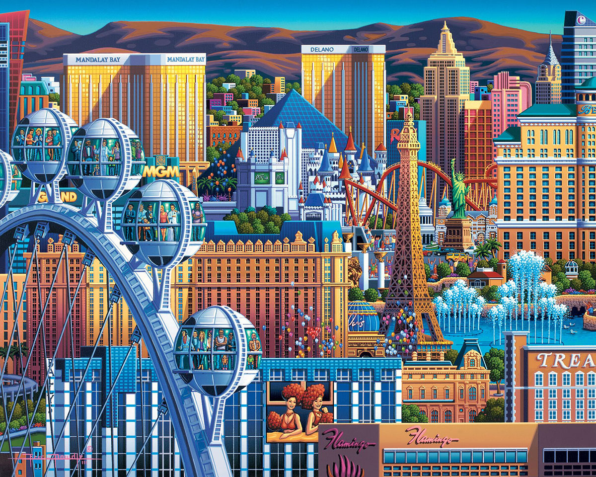 Las Vegas Great Wheel Landmarks & Monuments Jigsaw Puzzle