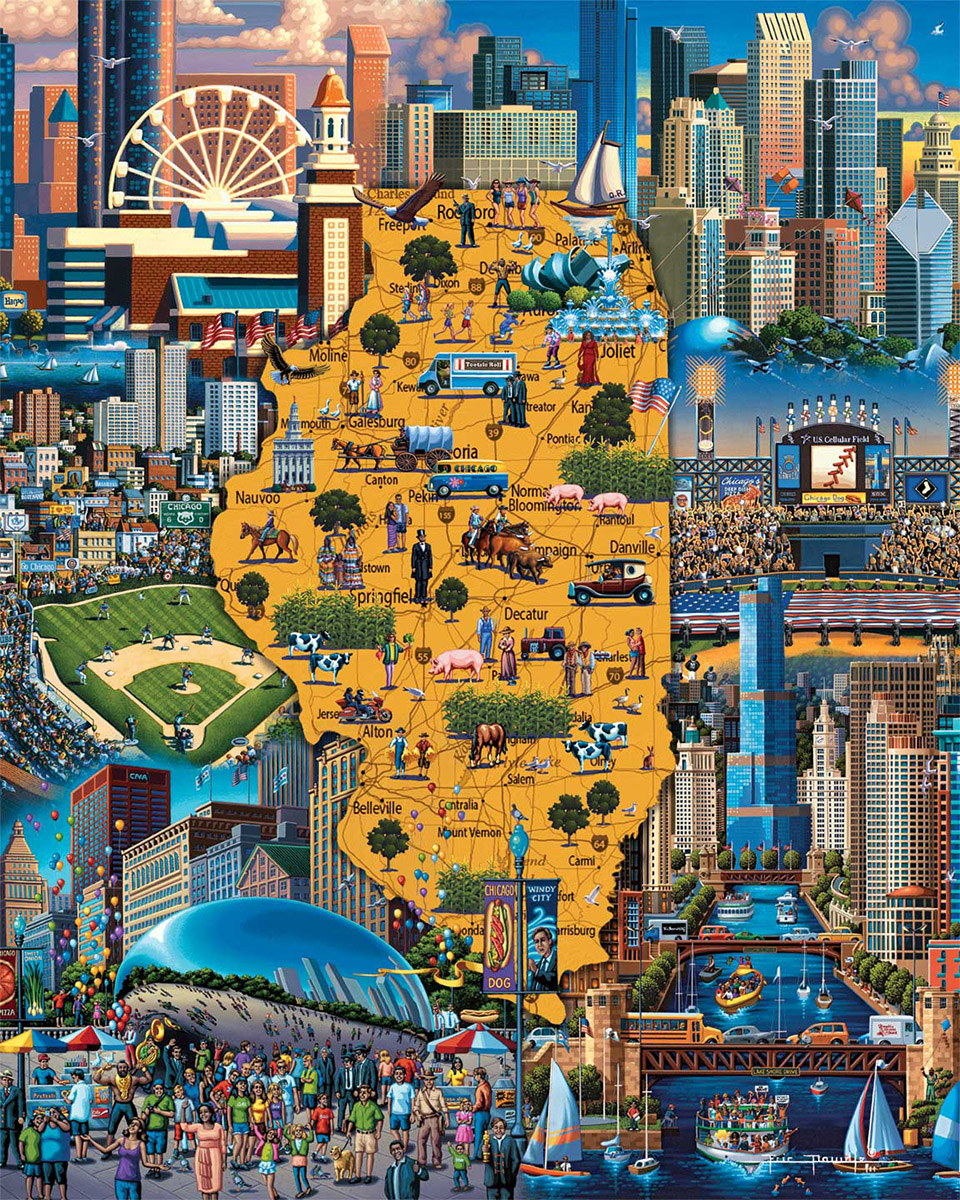 Best of Chicago - Scratch and Dent Maps & Geography Jigsaw Puzzle