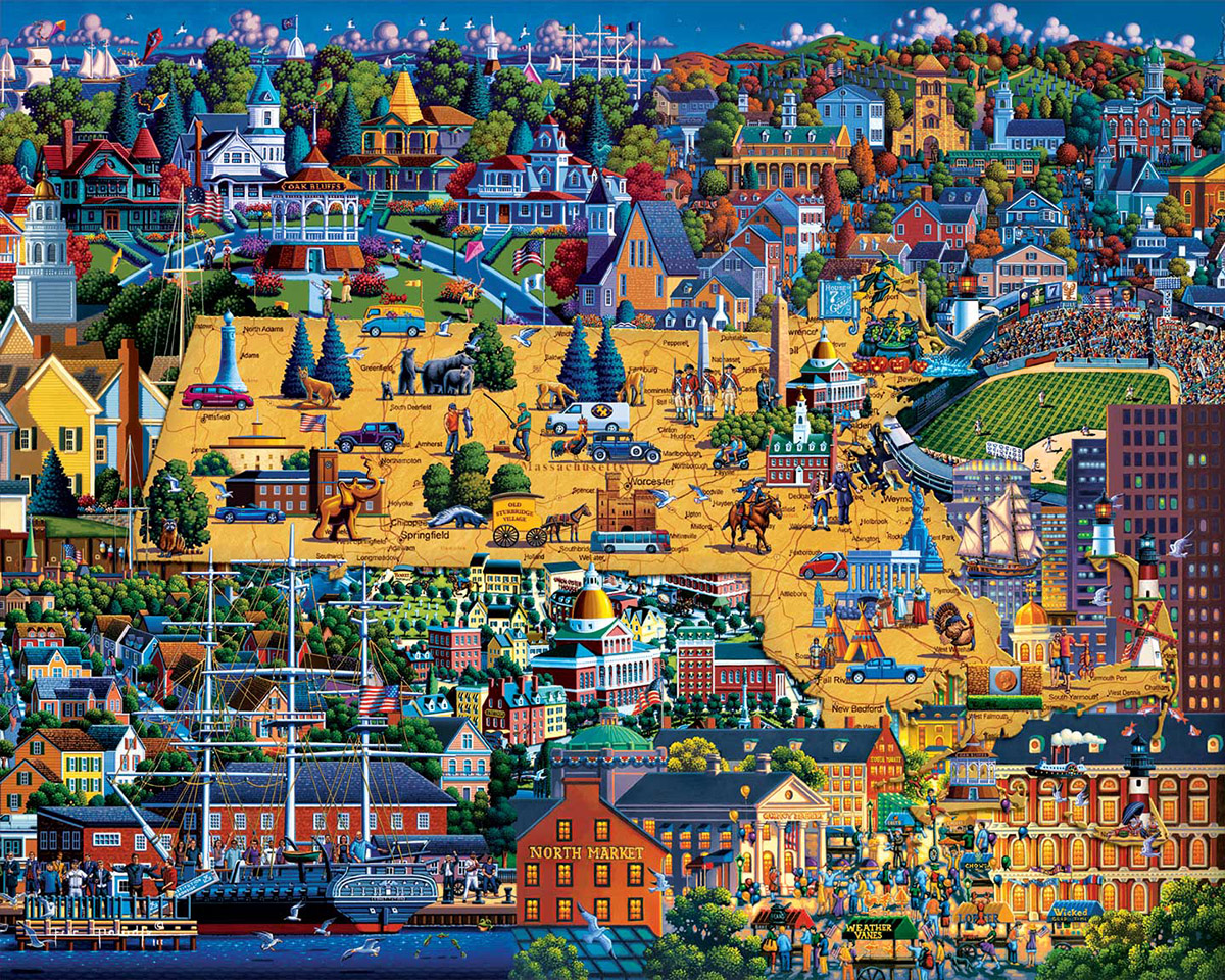 Best of Massachusetts - Scratch and Dent Maps & Geography Jigsaw Puzzle