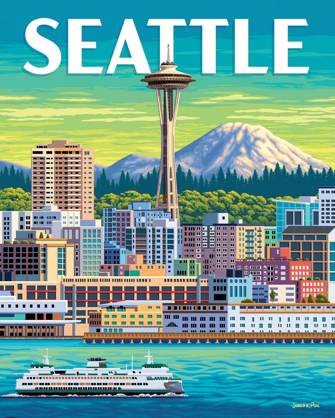 Seattle Landmarks & Monuments Jigsaw Puzzle