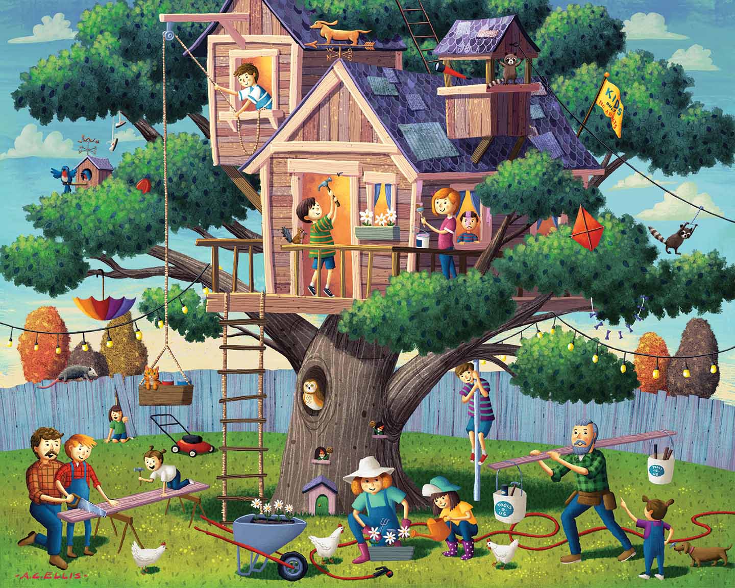 Tree House Adventure People Jigsaw Puzzle