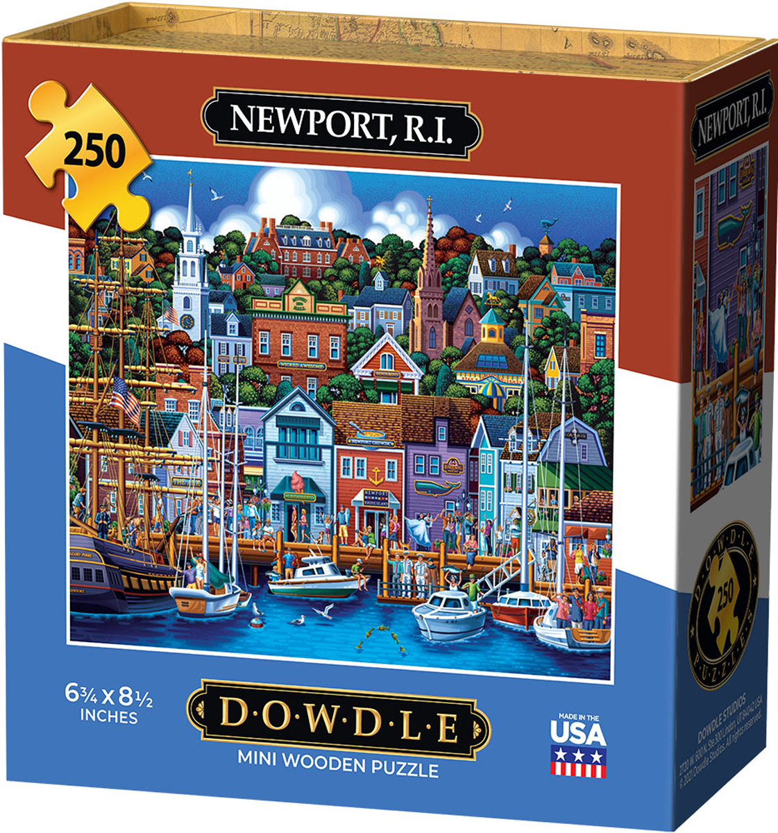 Newport, RI Mini Puzzle, 250 Pieces, Dowdle Folk Art | Puzzle Warehouse