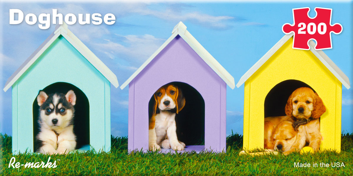 Doghouse Dogs Jigsaw Puzzle