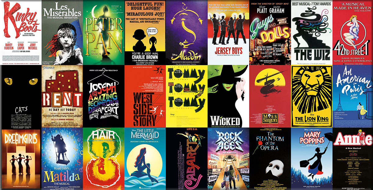 Broadway Musicals - Scratch and Dent Collage Jigsaw Puzzle