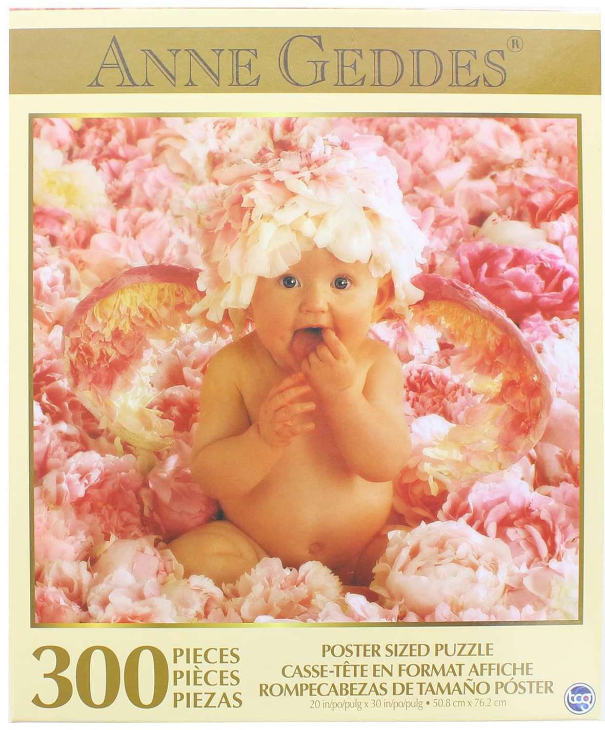 Baby with Pink Flowers Flower & Garden Jigsaw Puzzle