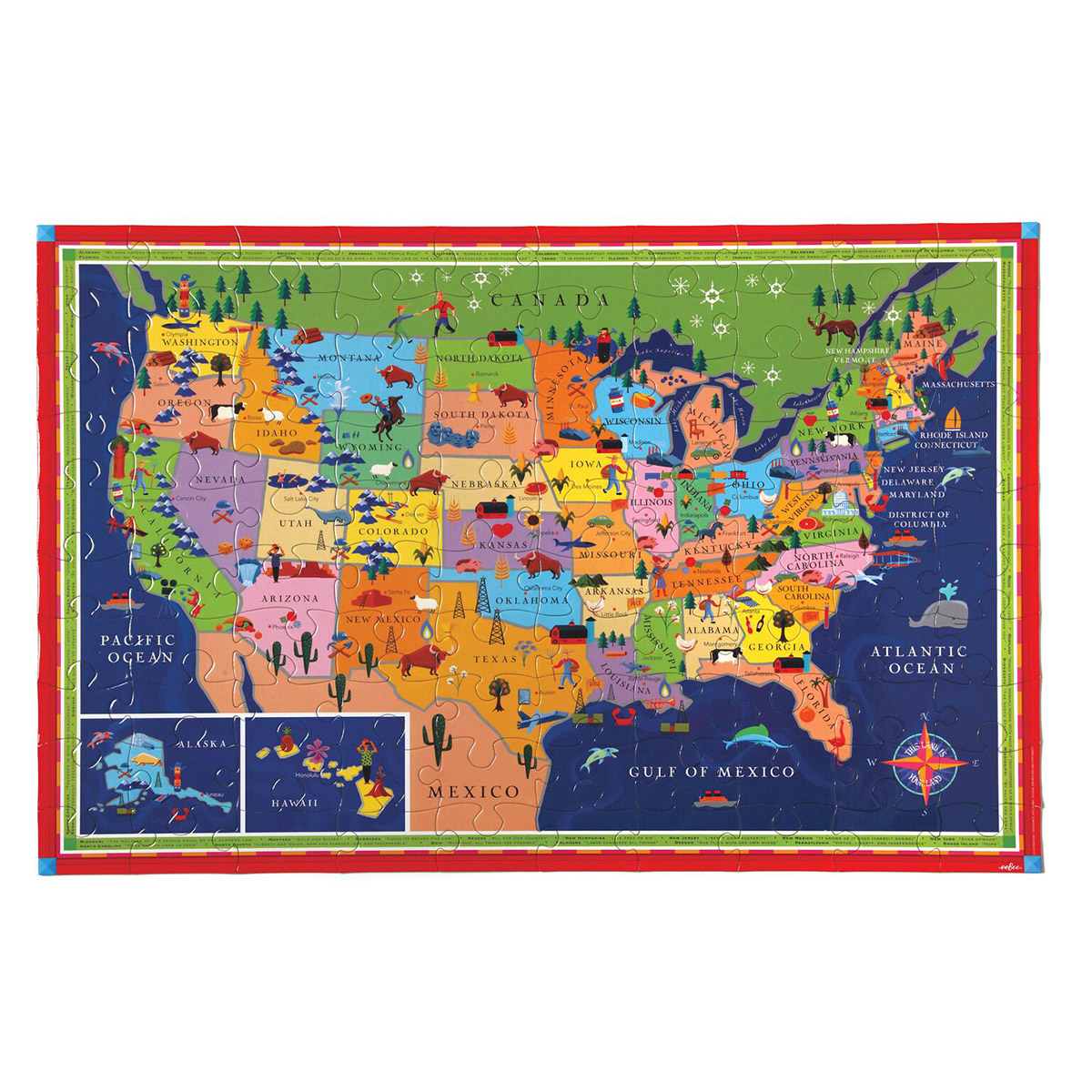 World Map Maps & Geography Children's Puzzles By eeBoo