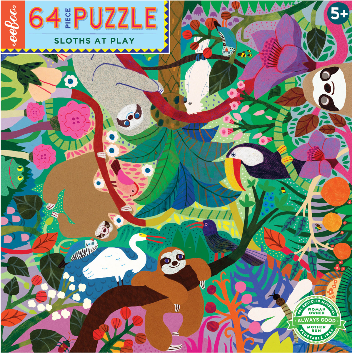 Rainforest Jungle Animals Children's Puzzles By Mudpuppy