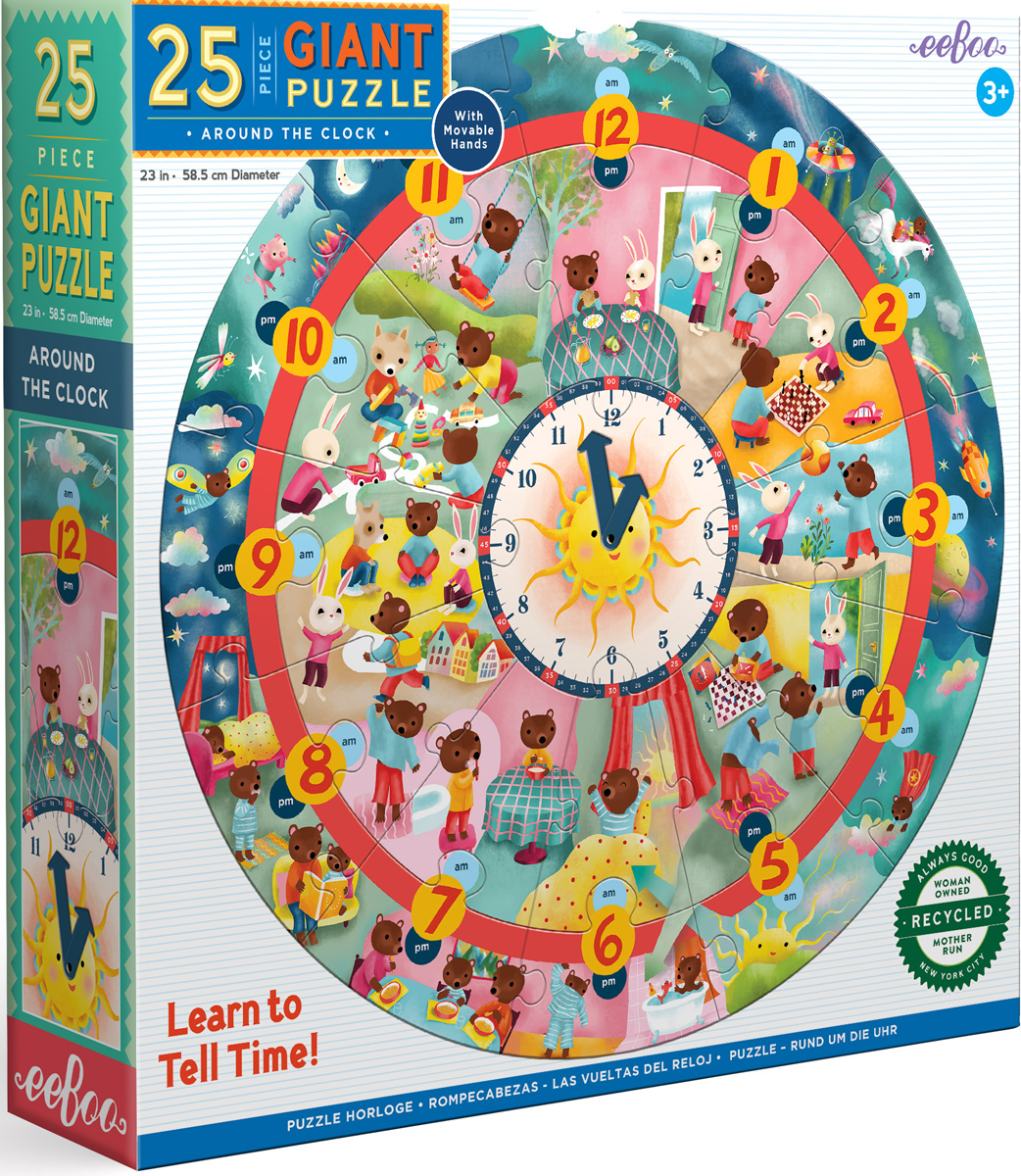 Around the Clock Puzzle Educational Jigsaw Puzzle