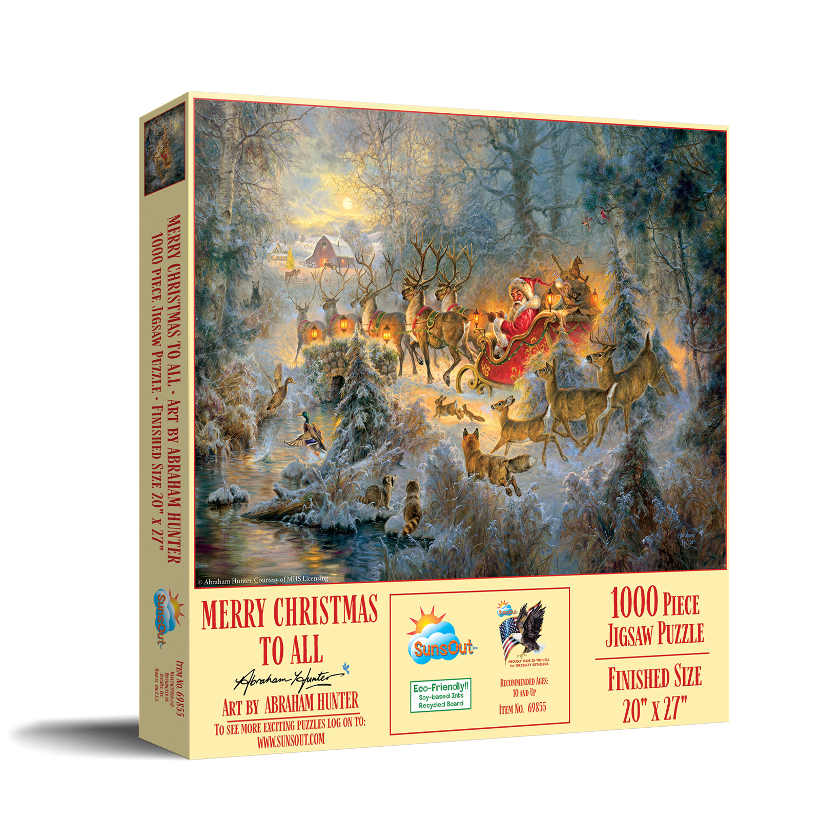 Merry Christmas to All, 1000 Pieces, SunsOut | Puzzle Warehouse