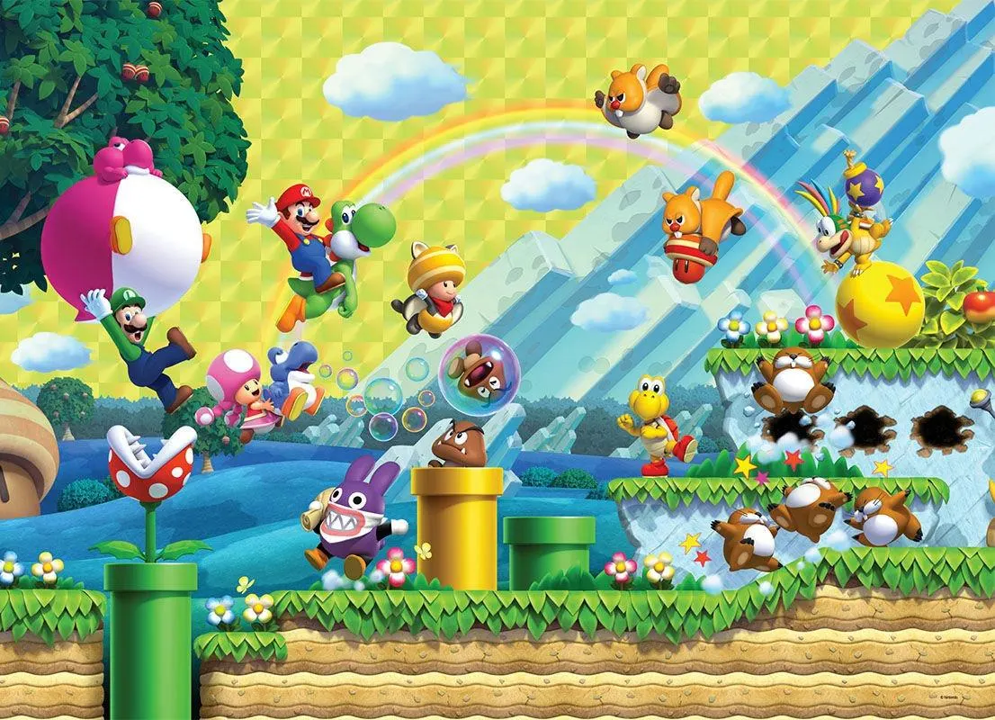 New Super Mario Bros. U ジグソーパズルフレーム付き完成品 s-l400.jpg