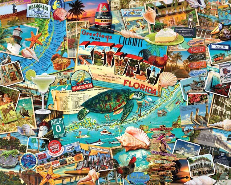 Key West - Scratch and Dent Collage Jigsaw Puzzle
