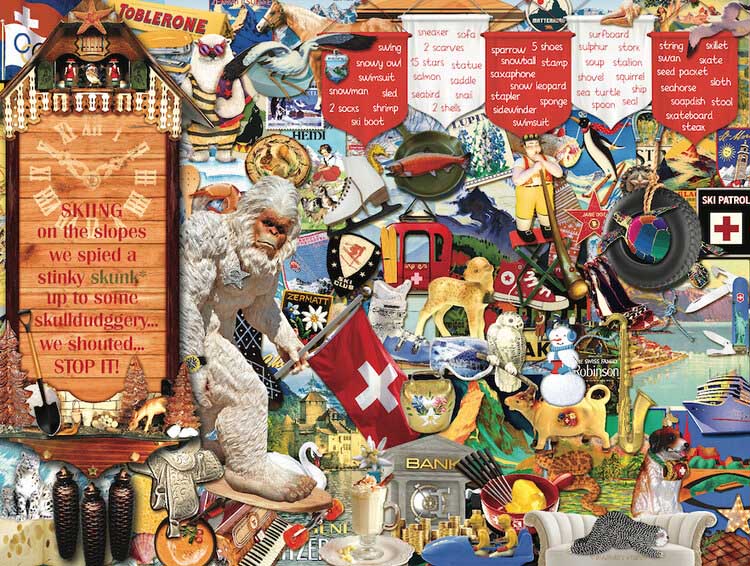 Oh, the Sights You'll See in Switzerland Collage Jigsaw Puzzle