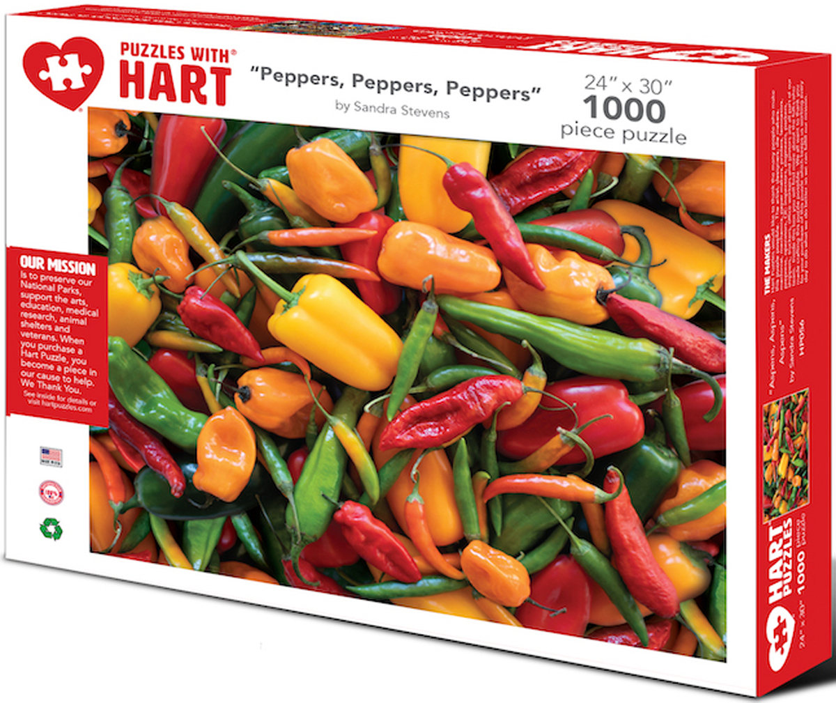 Peppers, Peppers, Peppers, 1000 Pieces, Hart Puzzles | Puzzle Warehouse