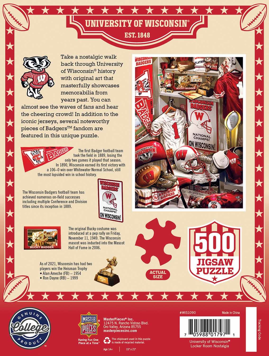 Wisconsin Badgers NCAA Locker Room - Scratch and Dent Sports