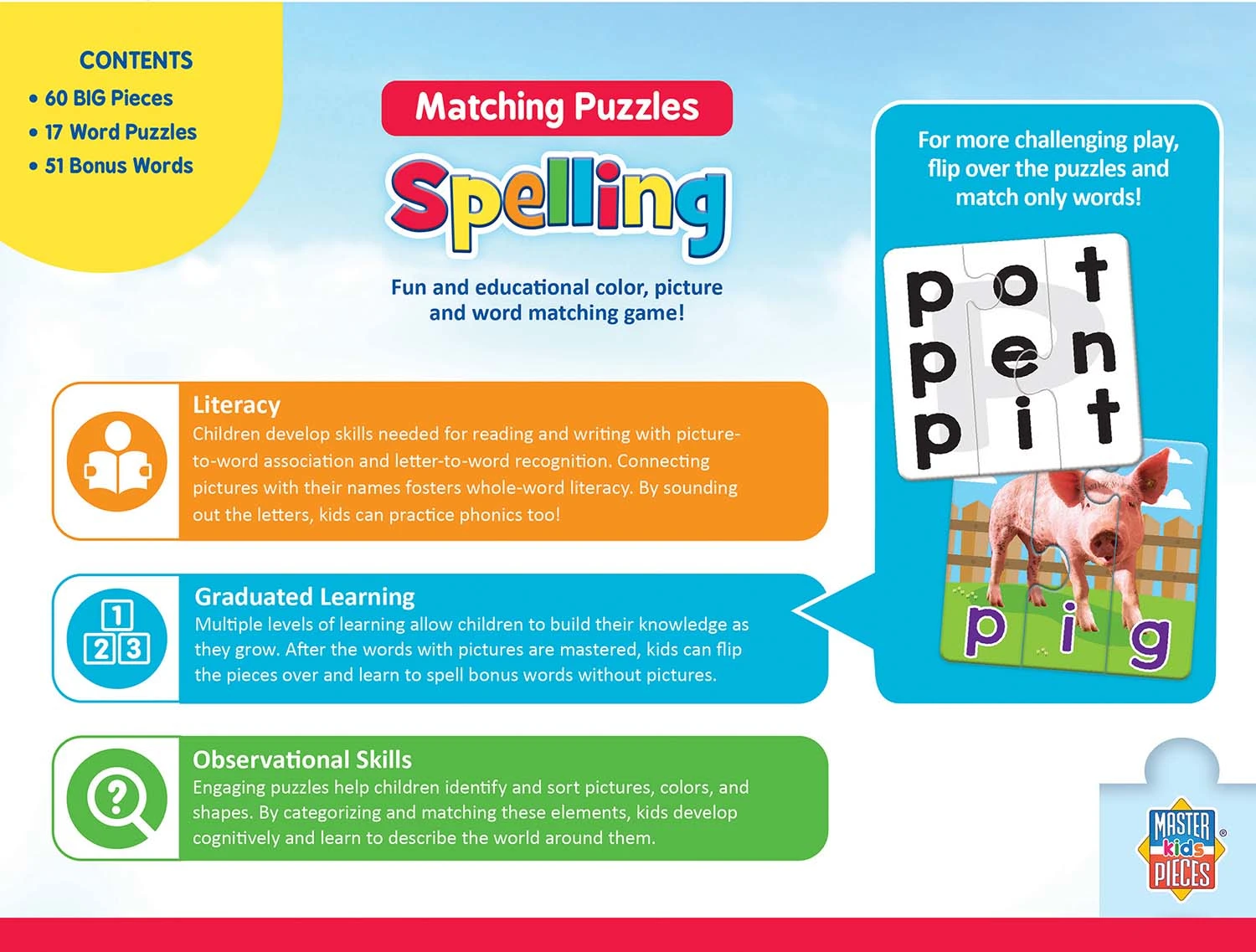 Spelling Matching Puzzle - Scratch and Dent Educational