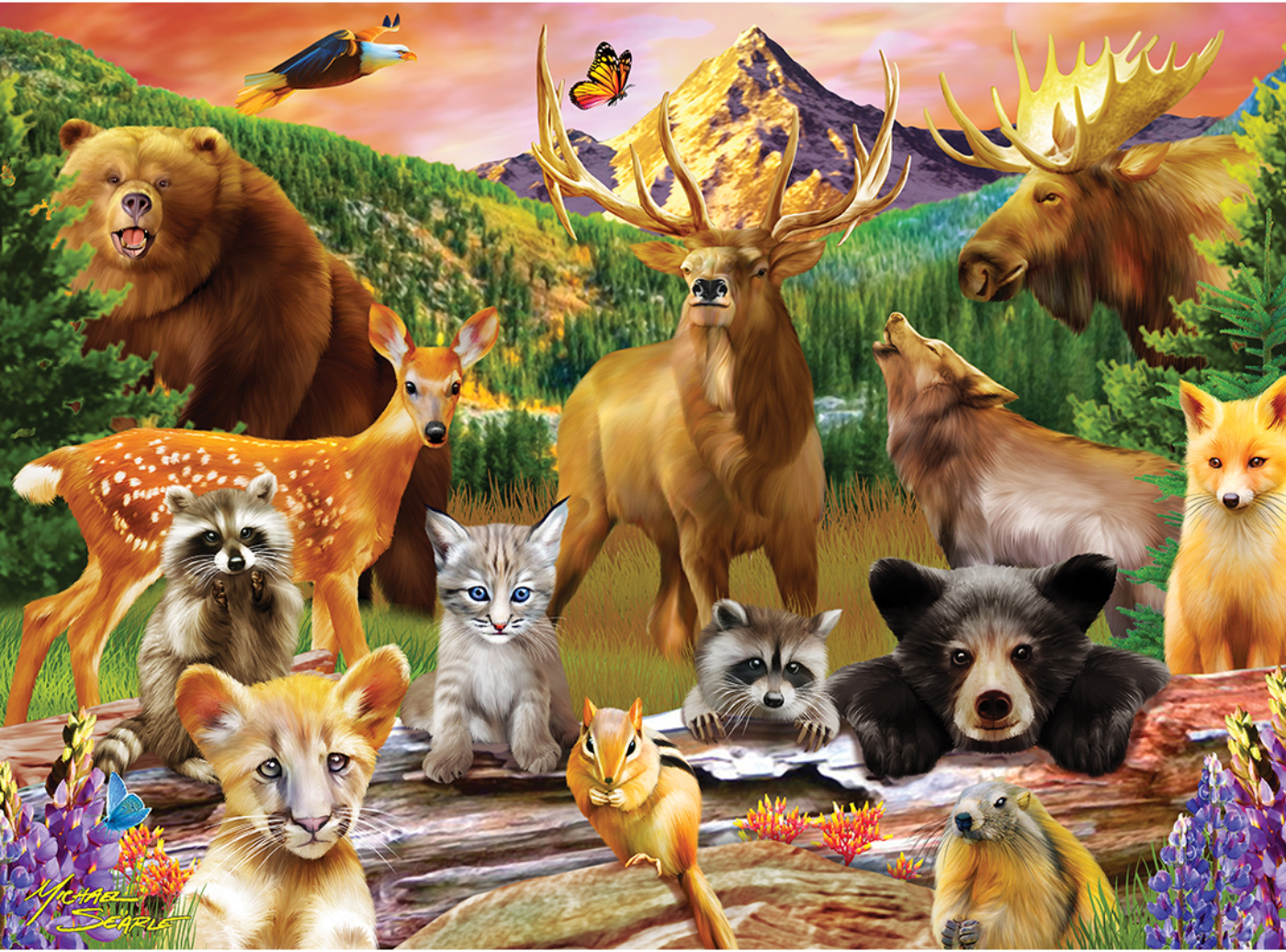 Wildlife of the National Parks - Scratch and Dent Forest Animal Jigsaw Puzzle