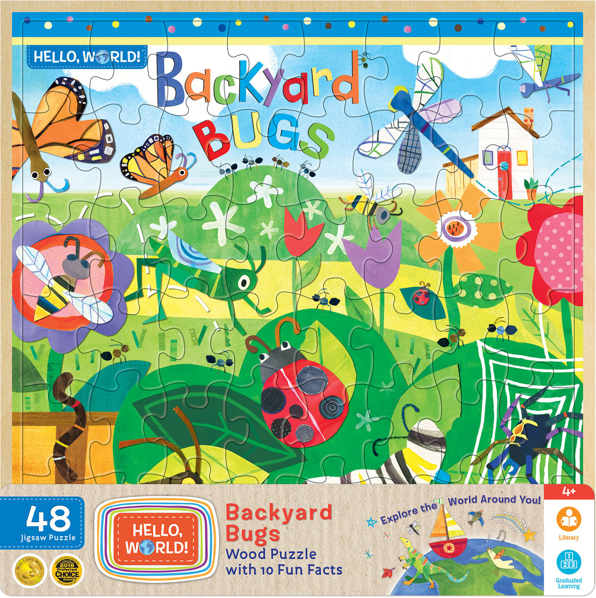 hello world パズル Hello, World! - Backyard Bugs - 48 Piece Jigsaw Puzzle by