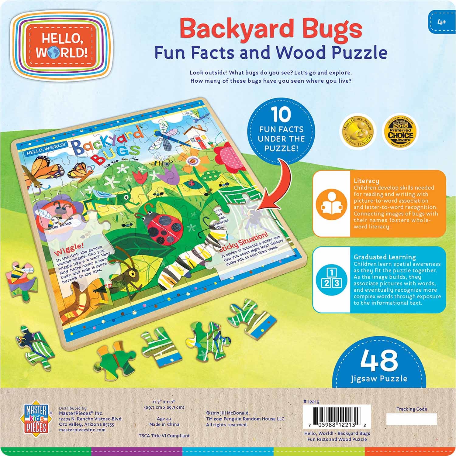hello world パズル Hello, World! - Backyard Bugs - 48 Piece Jigsaw Puzzle by
