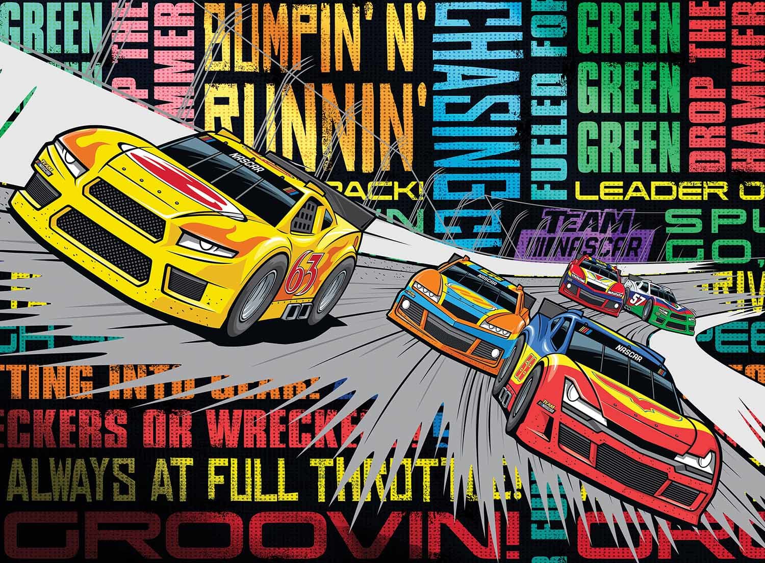 NASCAR Highspeed Hijinx - 100 Piece Jigsaw Puzzle by