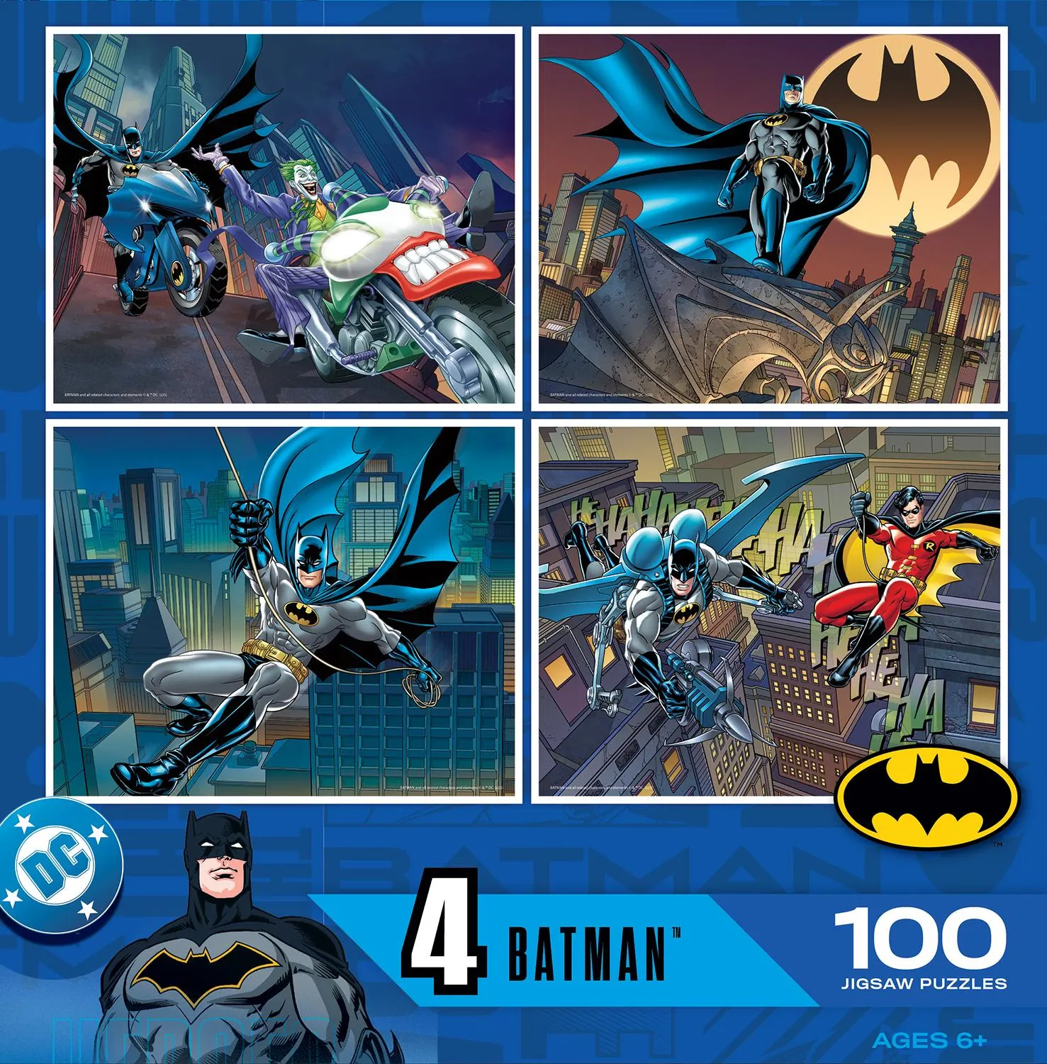 Batman - 4 Pack 100 Piece Puzzles Superheroes