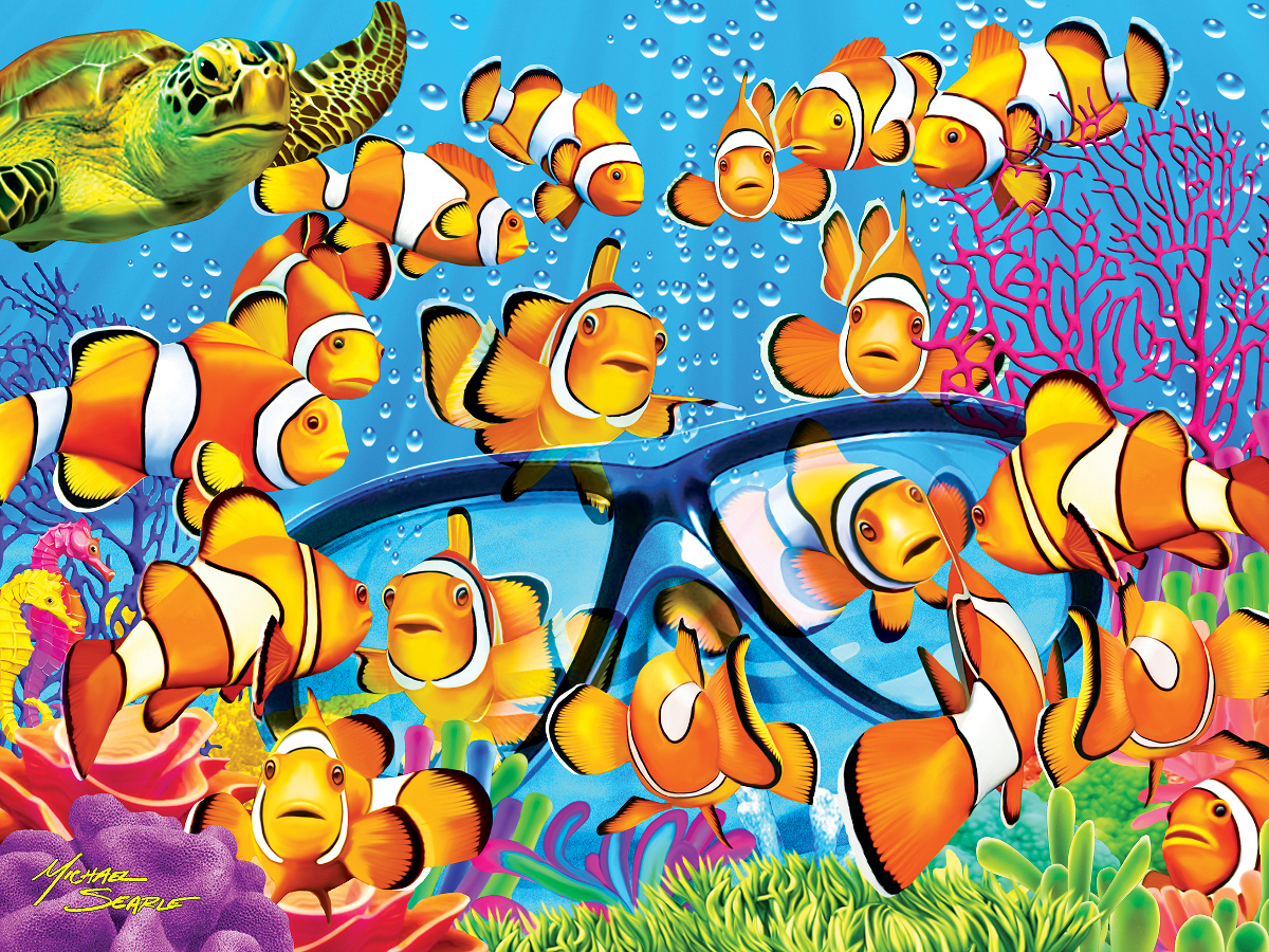 Curious Kitten Fish Jigsaw Puzzle By Tomax Puzzles