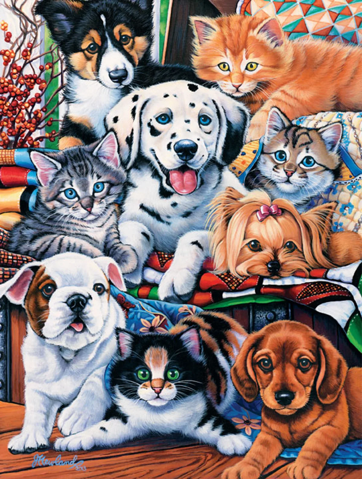Hide and Seek (Playful Paws) - 300 Piece Jigsaw Puzzle by