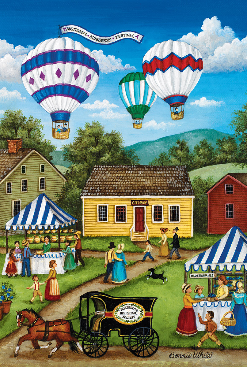Blueberry Festival - Scratch and Dent Hot Air Balloon Jigsaw Puzzle