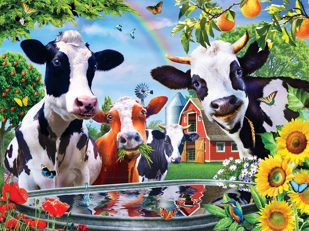 Moo Love - Scratch and Dent Farm Animal Jigsaw Puzzle