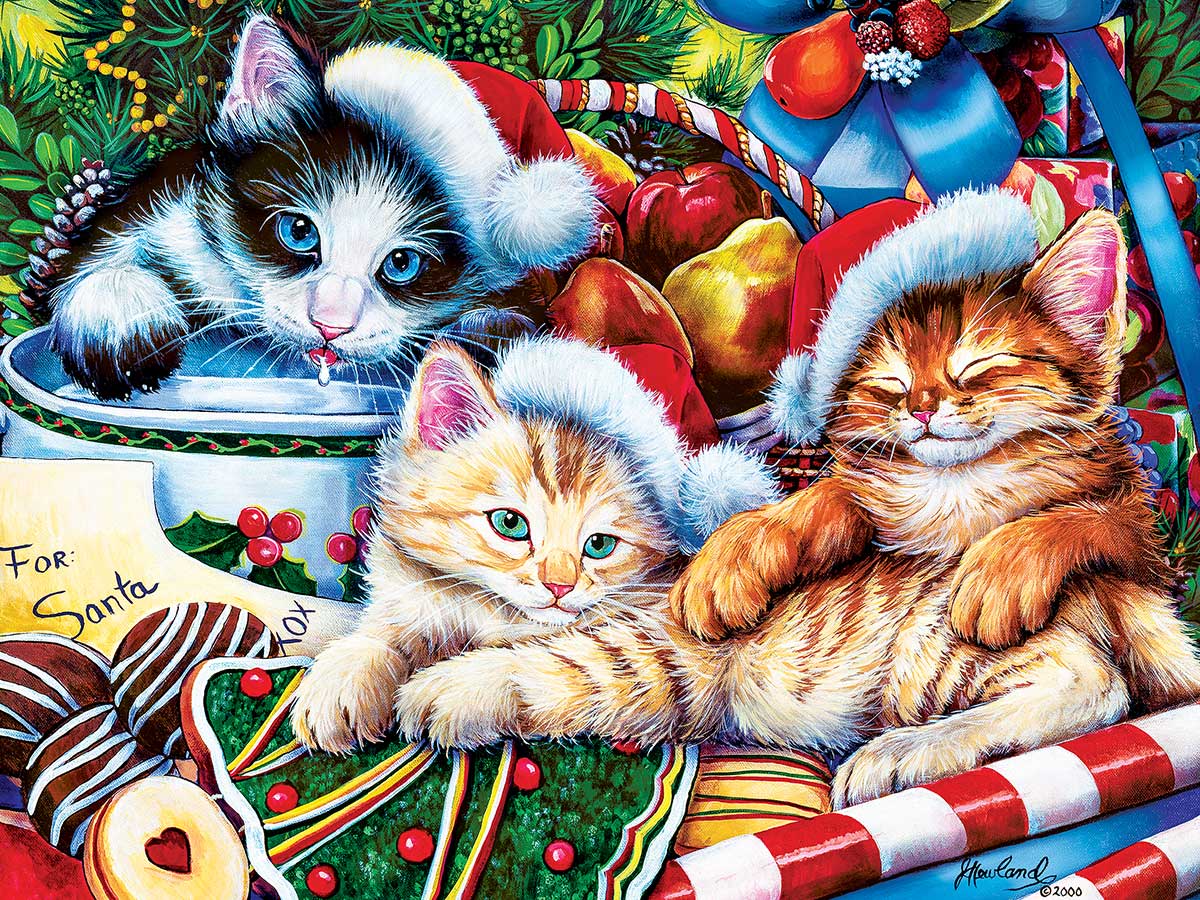 Holiday Treasures - Scratch and Dent Cats Jigsaw Puzzle