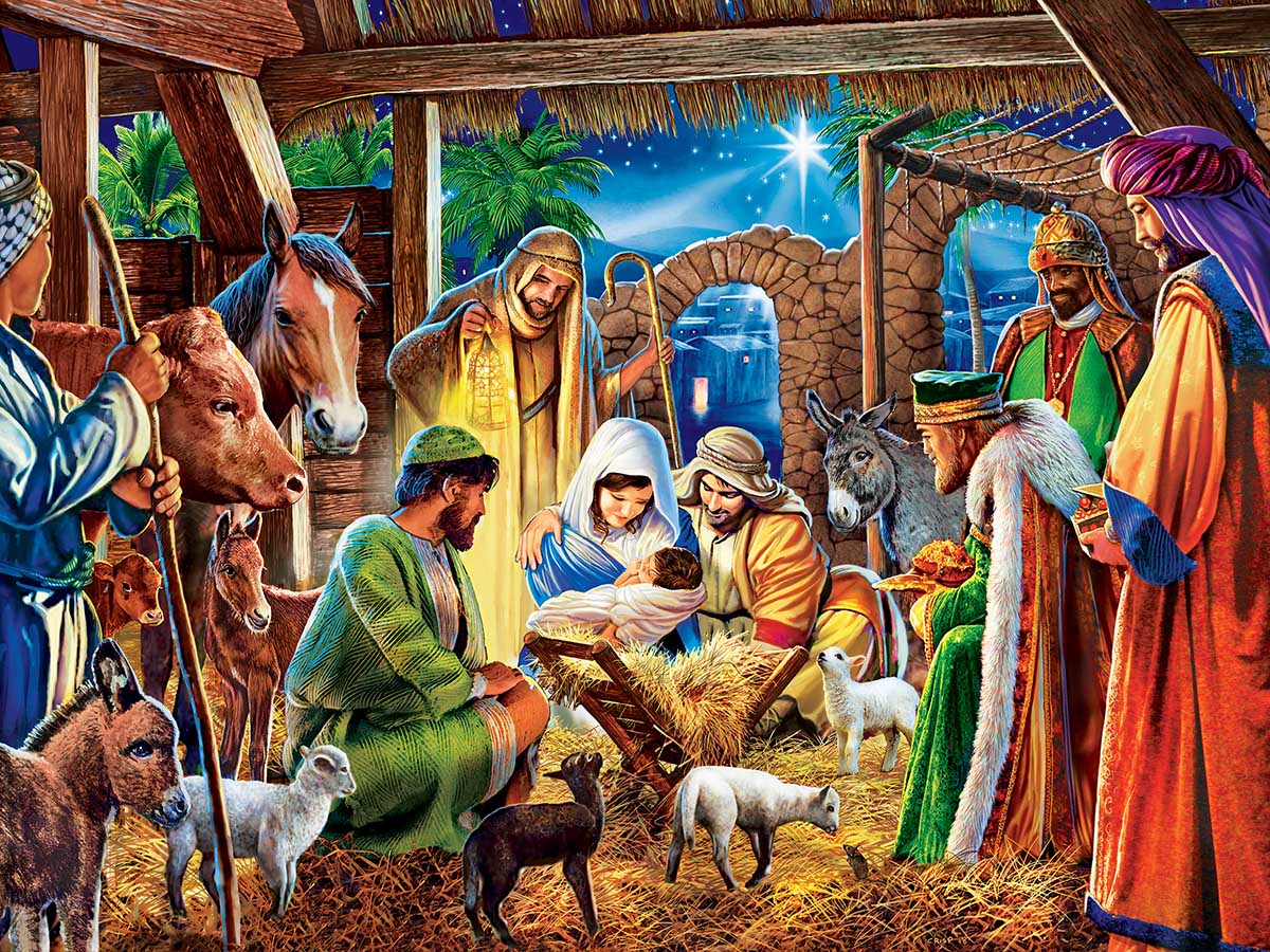 Away in a Manger - Scratch and Dent Religious Jigsaw Puzzle