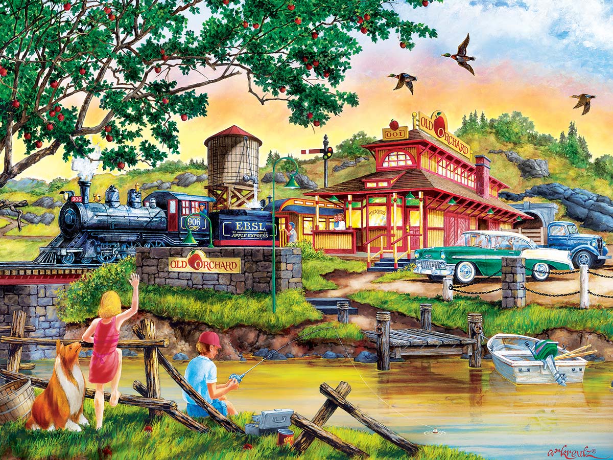 Apple Express - Scratch and Dent Train Jigsaw Puzzle