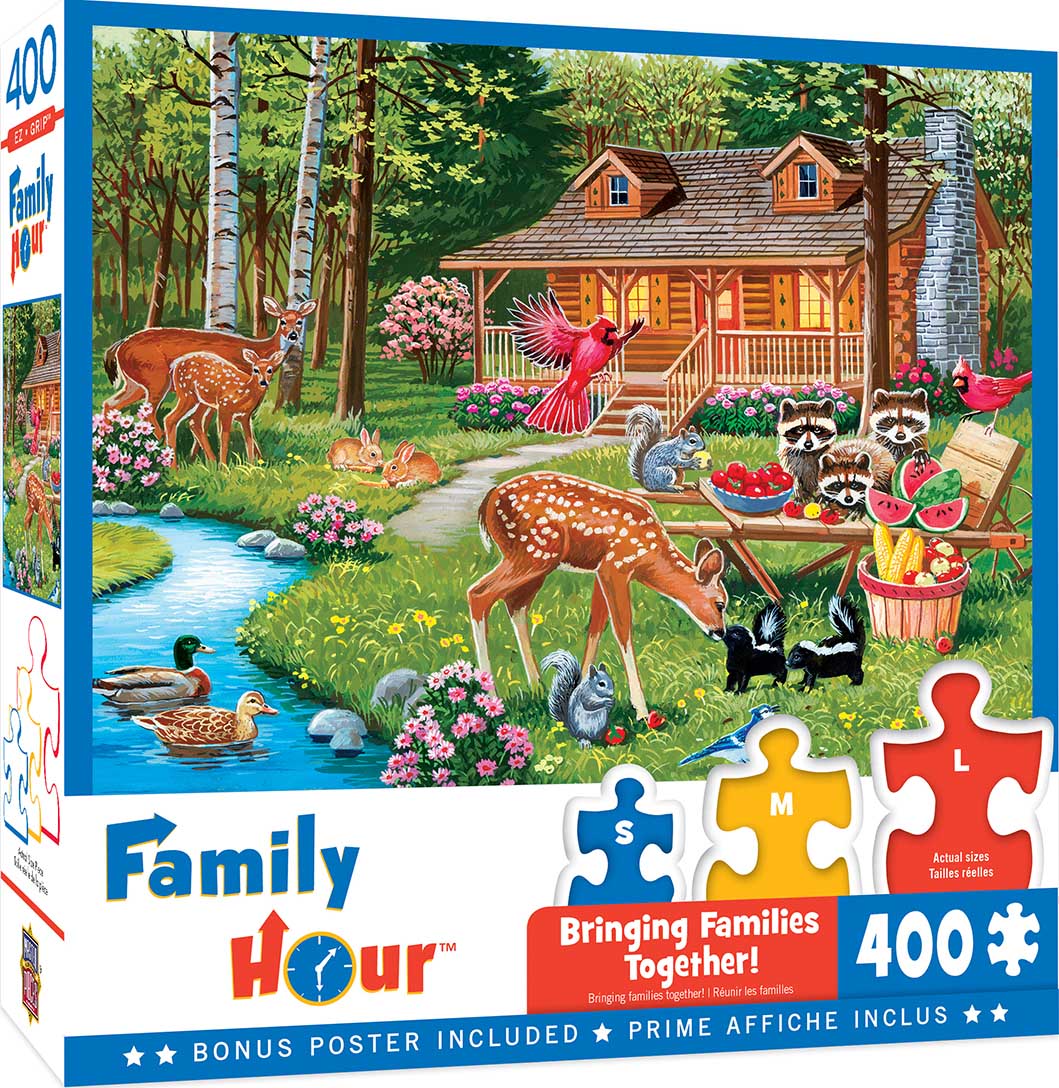 Creekside Gathering - Scratch and Dent Animals Jigsaw Puzzle