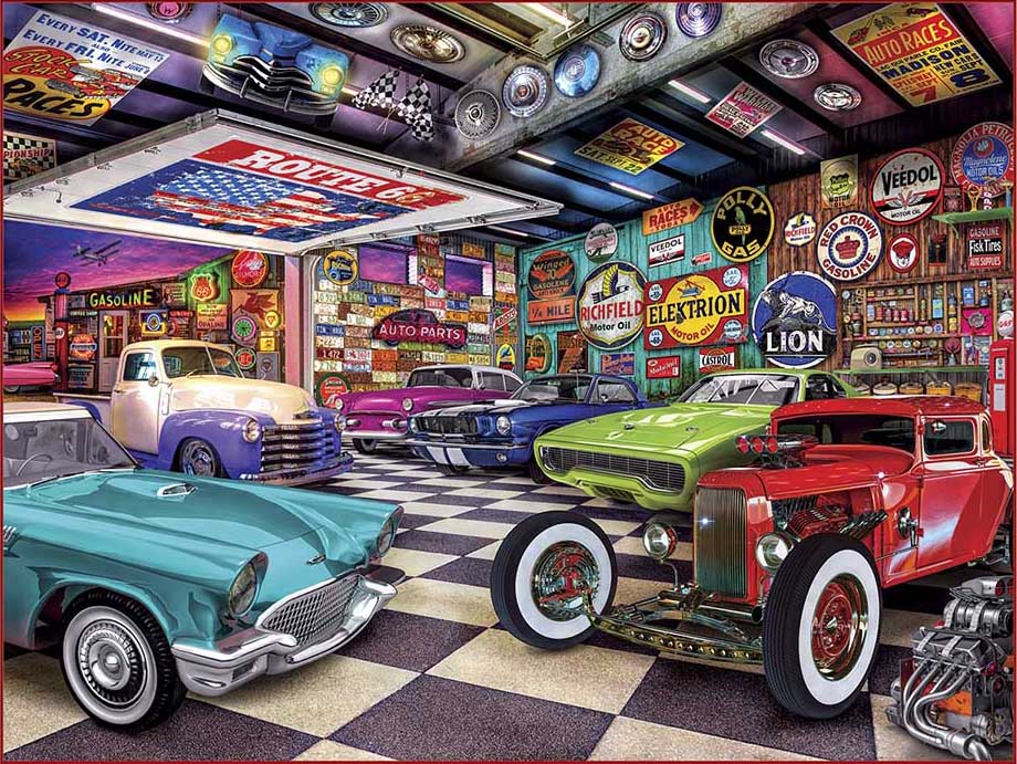 Collector's Garage - Scratch and Dent Car Jigsaw Puzzle
