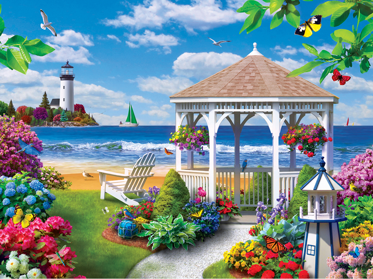 Oceanside View - Scratch and Dent Lighthouse Jigsaw Puzzle