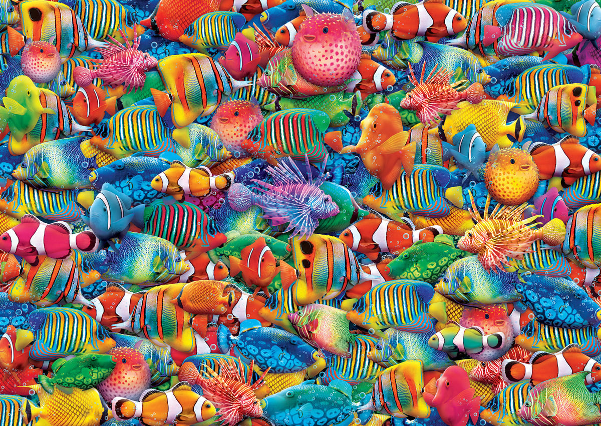World‘s Smallest Rainbow Flow Mini Puzzle Fish