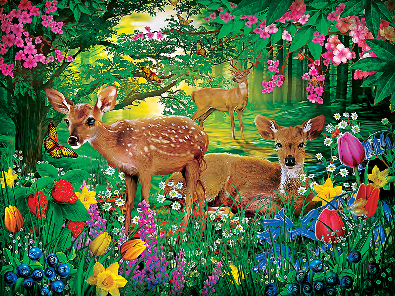 Spirit of Spring Forest Animal Jigsaw Puzzle