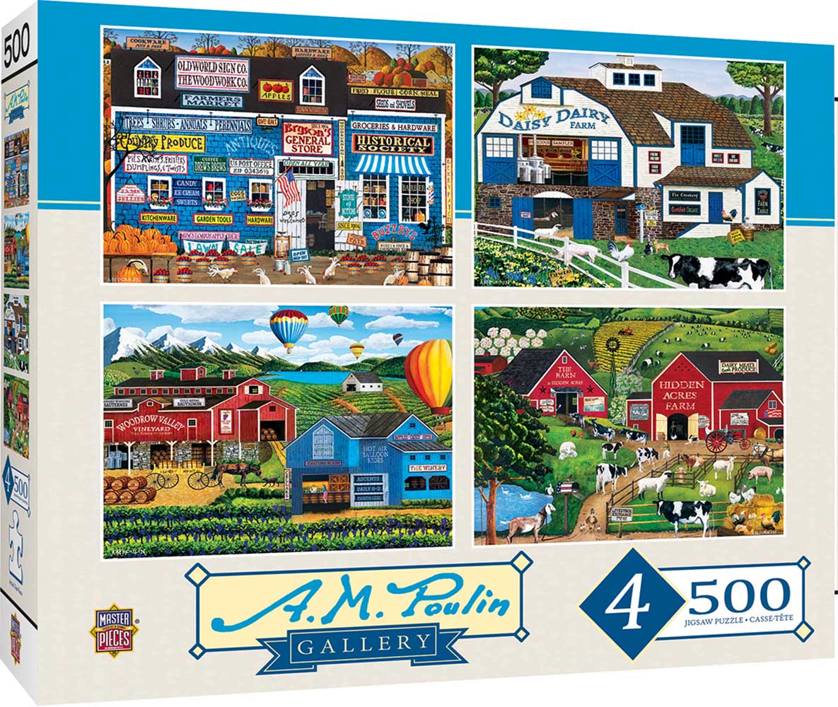 A. M. Poulin - 4-Pack - Scratch and Dent Countryside Jigsaw Puzzle