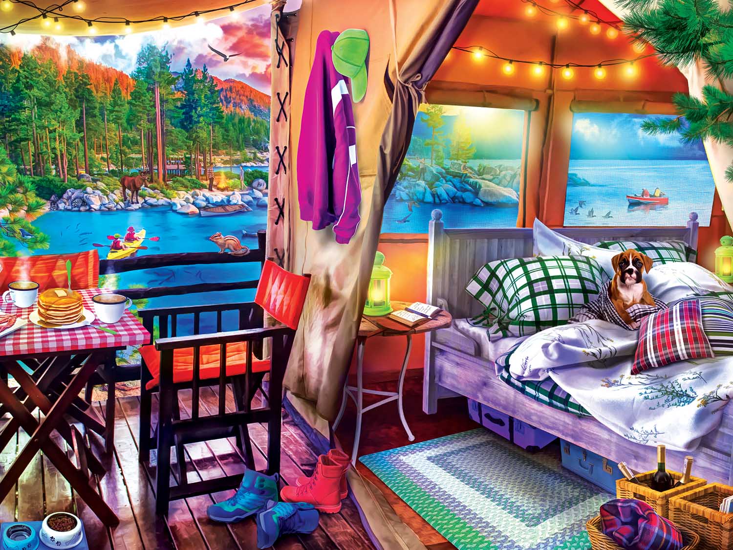 Glamping Style - Scratch and Dent Lakes & Rivers Jigsaw Puzzle