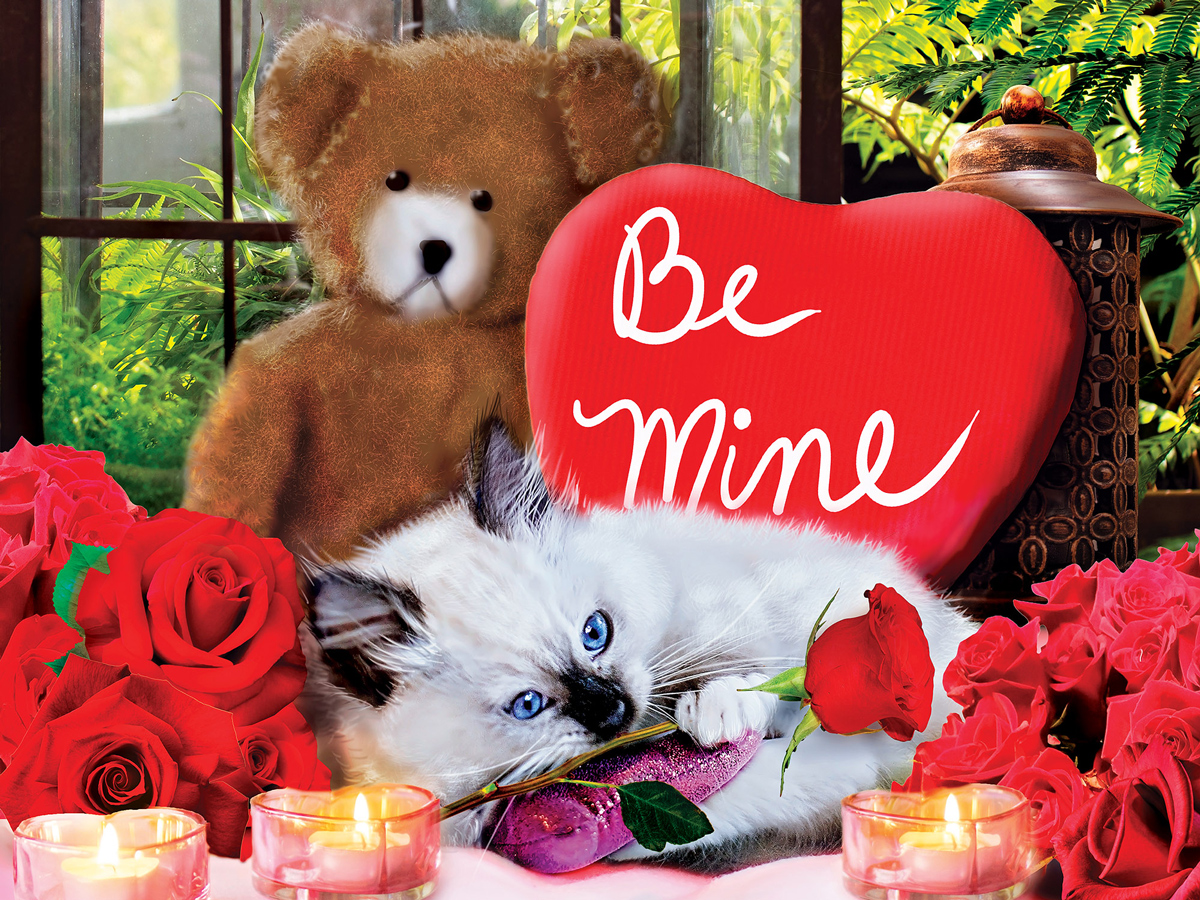 Be Mine Cats Jigsaw Puzzle