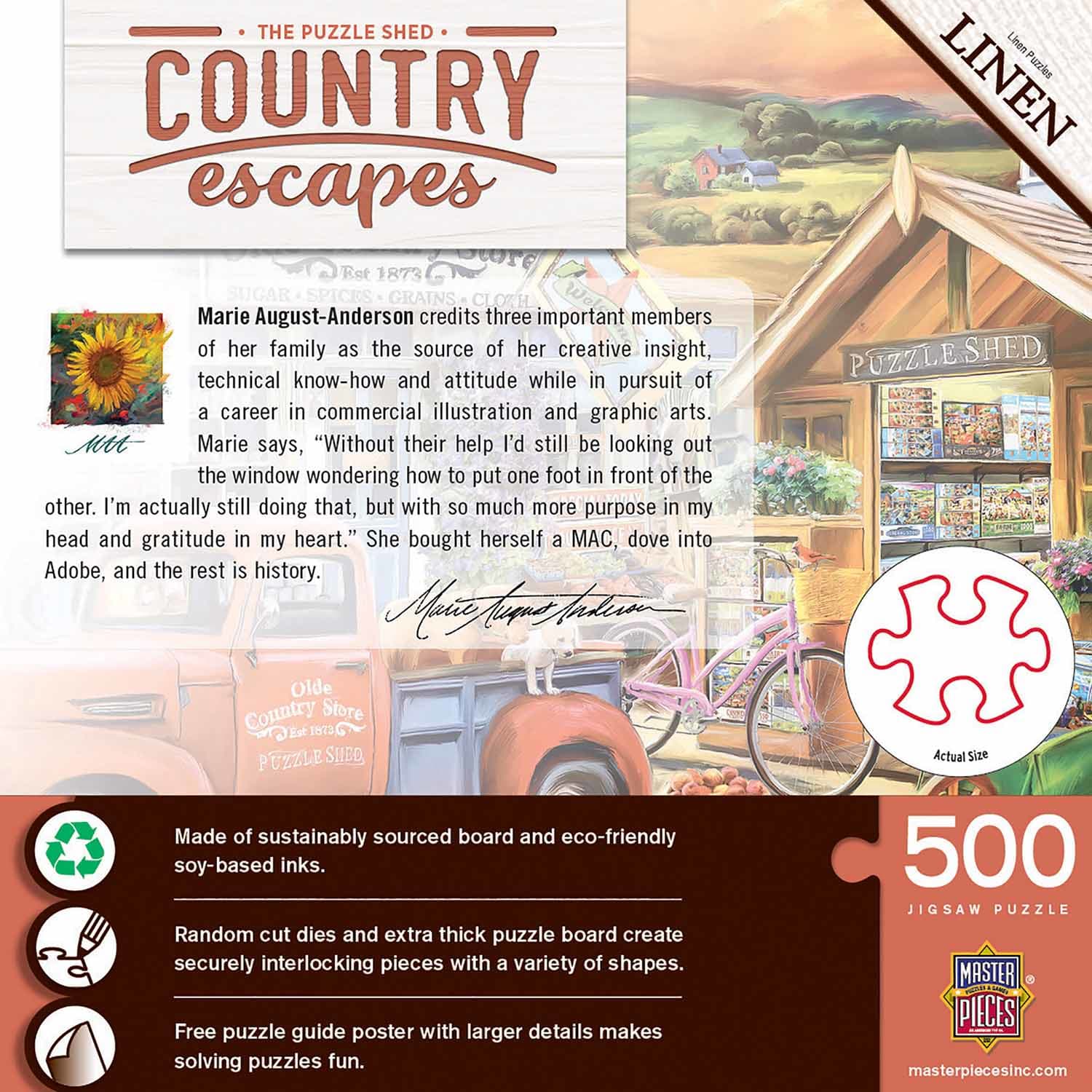 洋書 Country Escapes Country Escapes - The Puzzle Shed - 500 Piece Jigsaw Puzzle