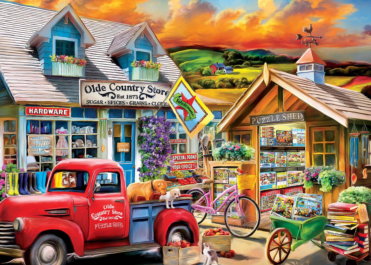 Country Escapes - The Puzzle Shed Countryside Jigsaw Puzzle